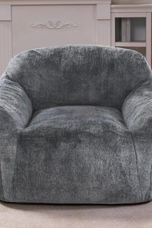 Bean Bag Chair Bean Bag Chairs for Adults Comfy Beanbag Chair with Spacious Design Oversized Bean Bag Sofa with Armrest Giant Bean Bag Chair with Filler for Living Room Bedroom (Grey)