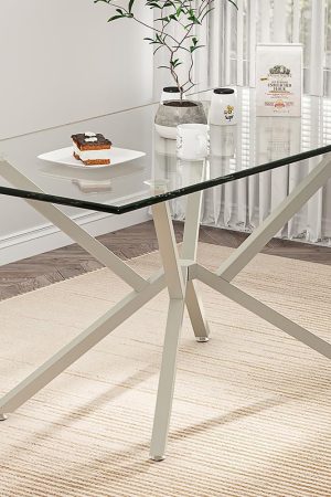 30 Inch Metal Table Base for Dining Room, Heavy Duty Table Legs for Glass, Marble, and Wood Tops,  Legs for Home,Kitchen,Office (Silver)